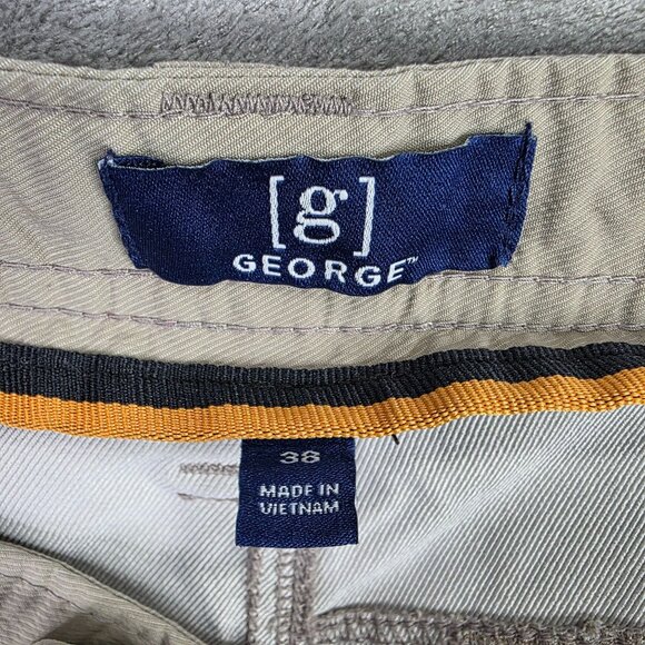 Mens George Beige Cargo Shorts Nylon Polyester Spandex Blend 10" Inseam Size 38 - Picture 3 of 11